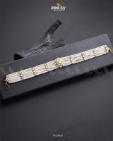 Precious Multi Royal Sheesh Patti Pearl White - Zeesy Jewellery