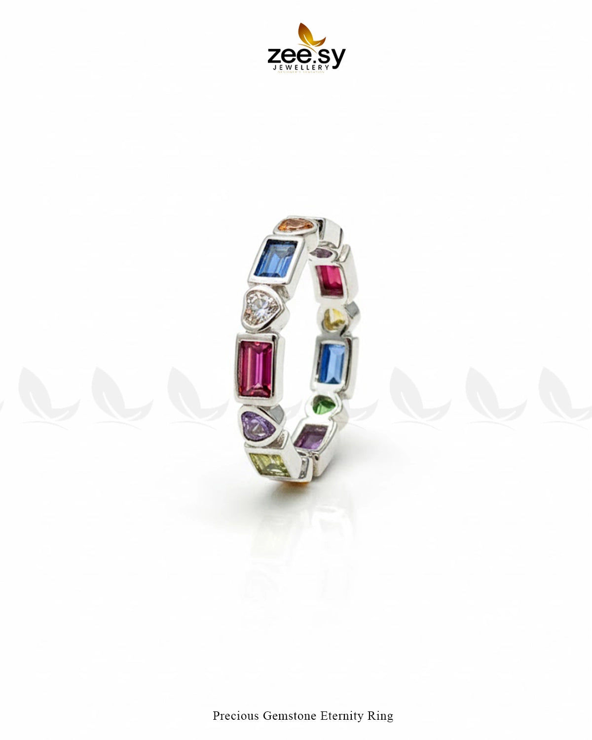 Precious Gemstone Eternity Ring - Zeesy Jewellery
