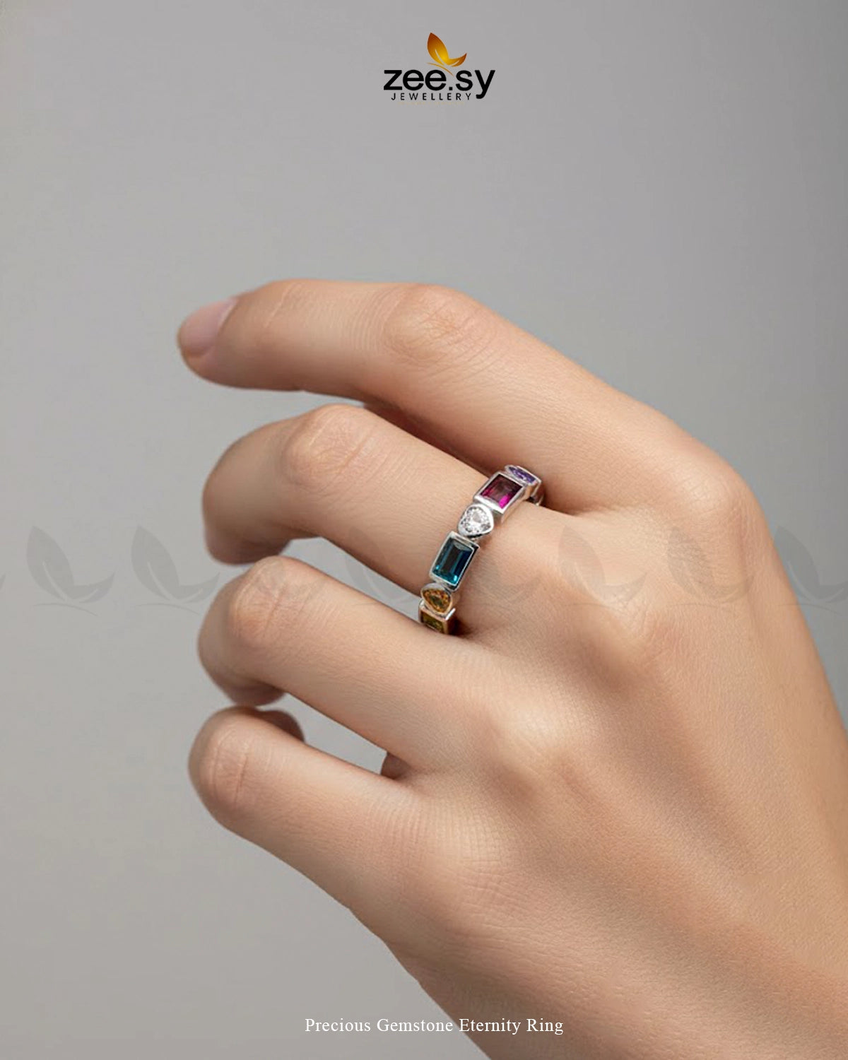Precious Gemstone Eternity Ring - Zeesy Jewellery