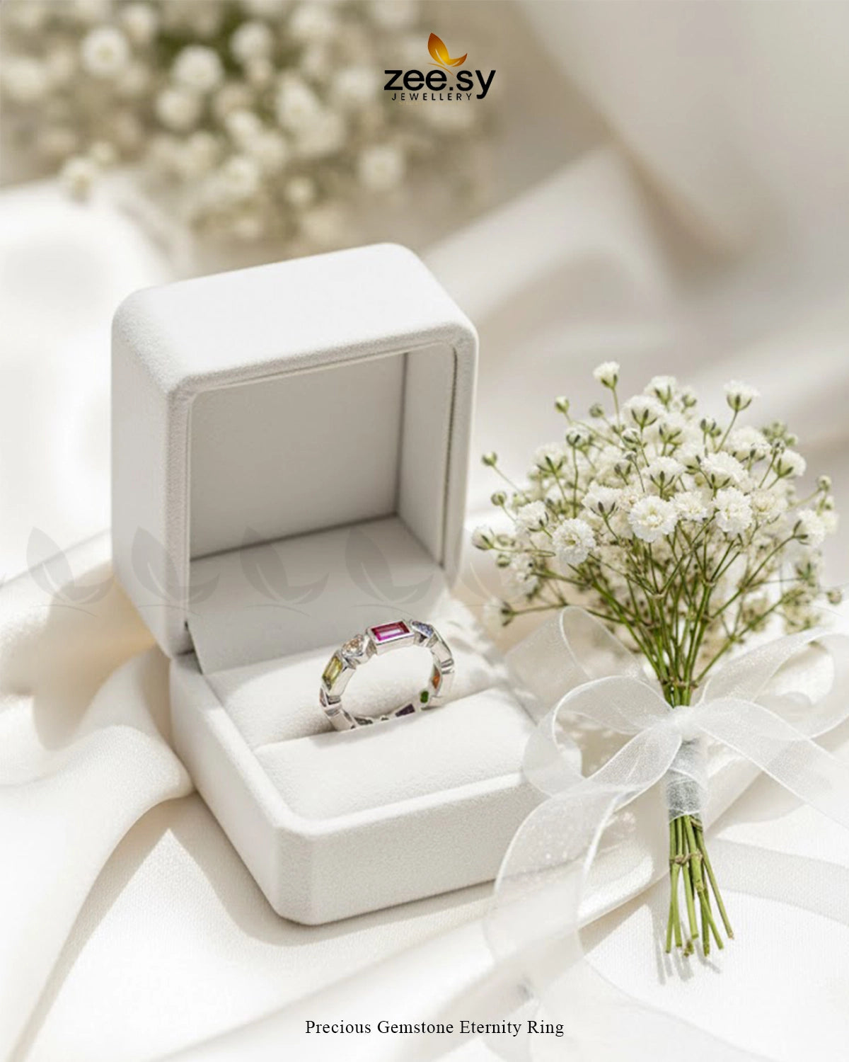 Precious Gemstone Eternity Ring - Zeesy Jewellery