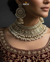 Precious Moitif Ornate Bridal Set - Zeesy.pk