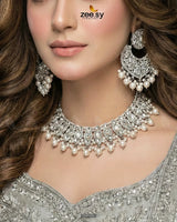 Pretty Bold Pearl Necklace Set - Zeesy.pk