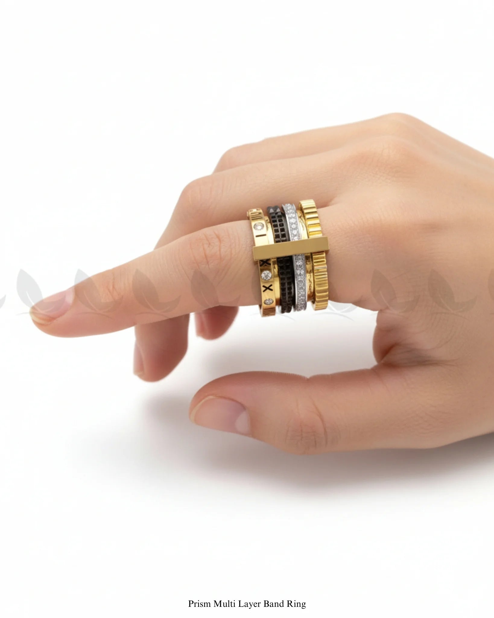 Prism Multi Layer Band Ring - Zeesy Jewellery