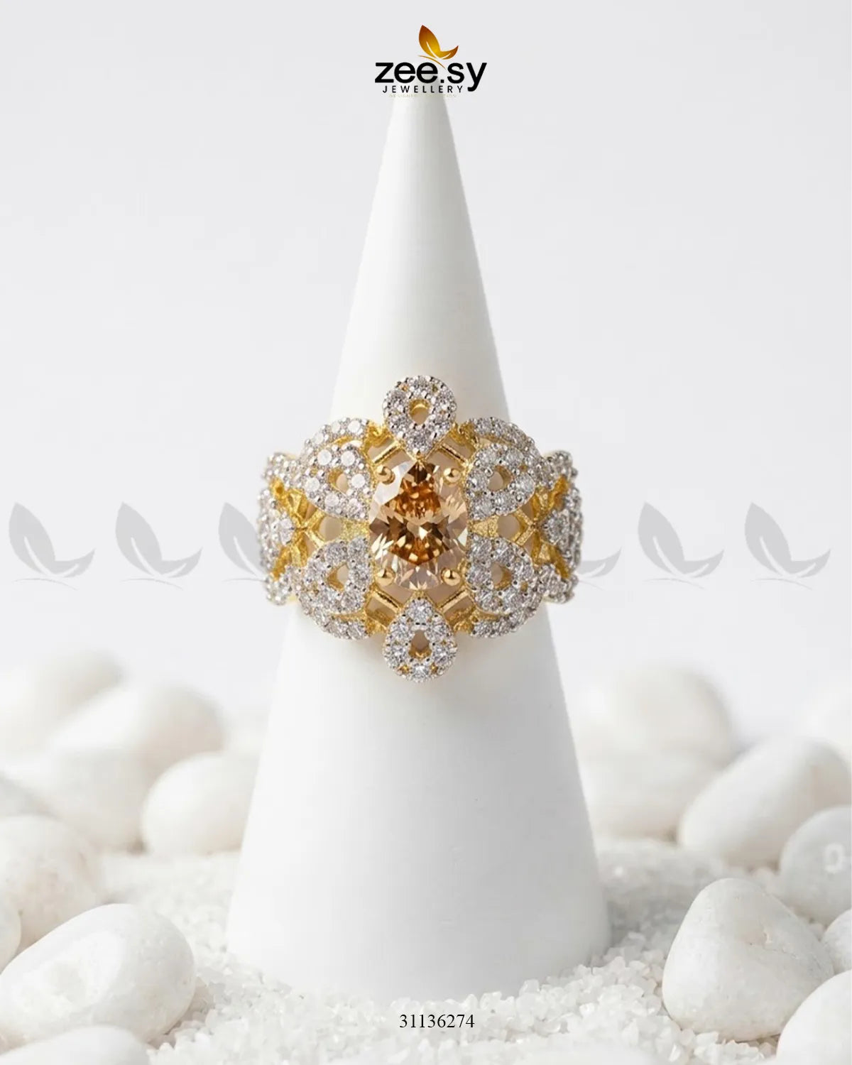 Queen Bold Stone Cluster Ring