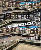 Interior view of Zee.sy Jewellery Quetta branch with premium artificial jewelry collections on display