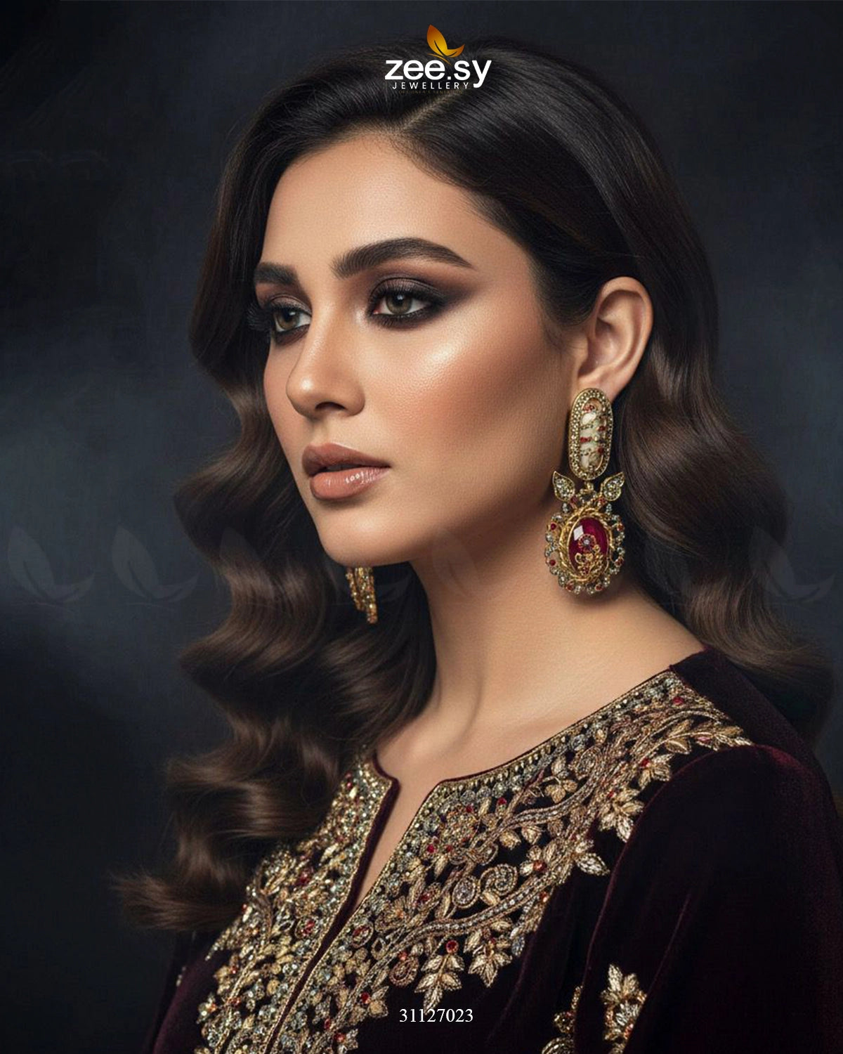 Antique Turquoise Cut Stone Earrings - Zeesy Jewellery