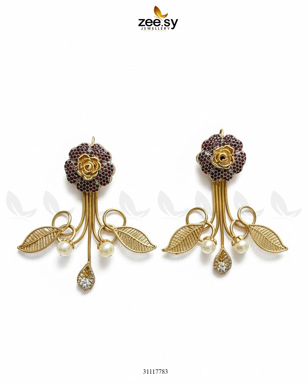 Laurel Earrings Red - Zeesy Jewellery