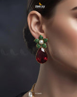 Oceanic Baroque Teardrop Necklace Set - Zeesy Jewellery