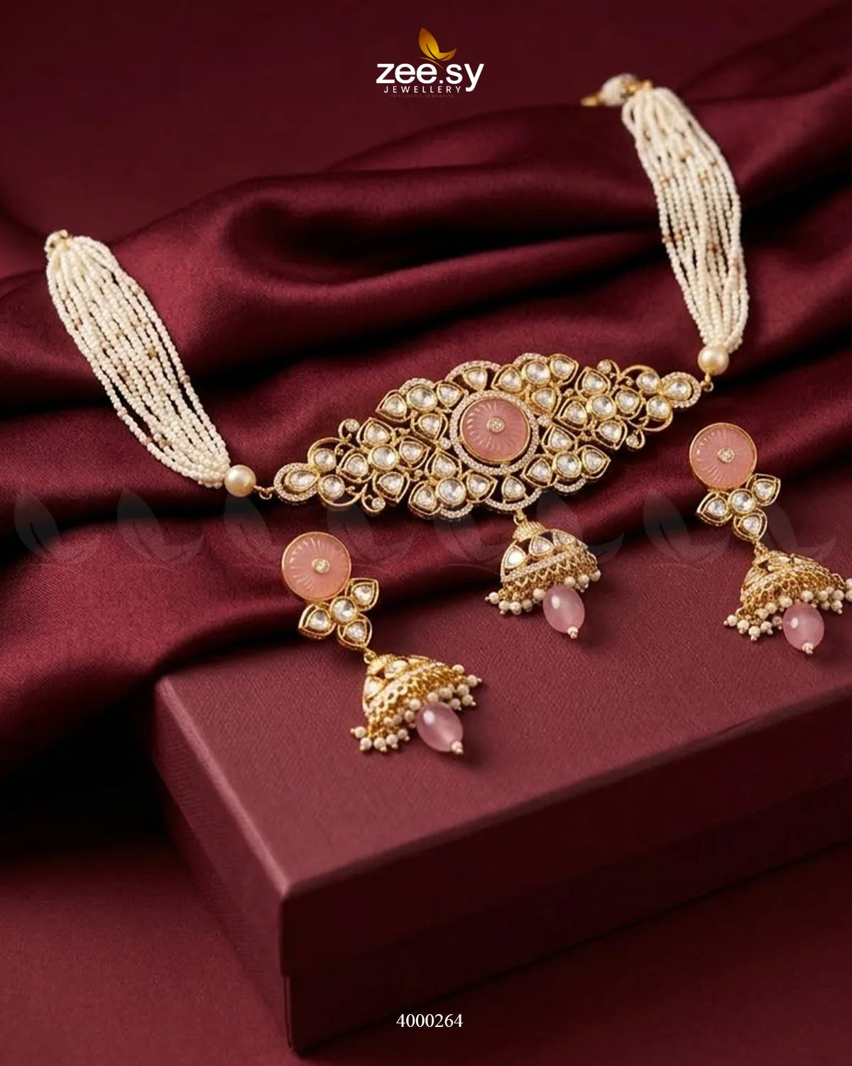 Radiance Pearl Jhumki Choker Set