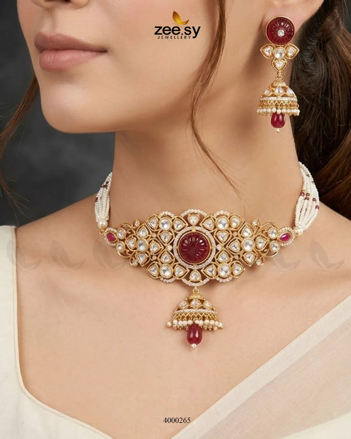 Radiance Pearl Jhumki Choker Set