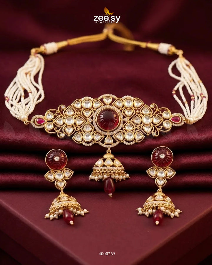 Radiance Pearl Jhumki Choker Set