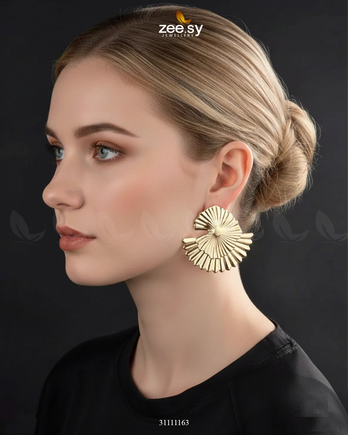 Radiances Earrings Golden - Zeesy Jewellery