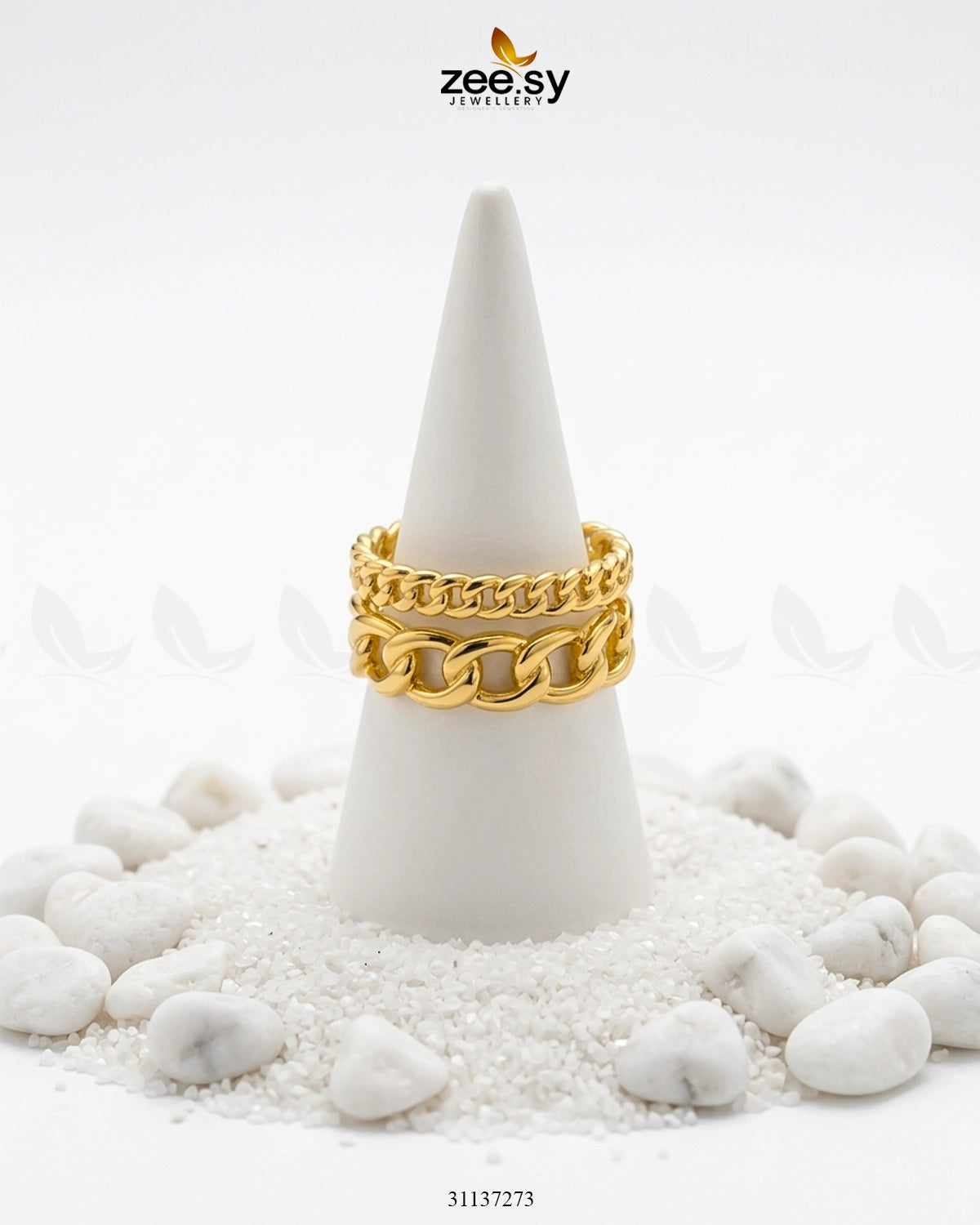 Radiant Morning Dew Gilded Ring