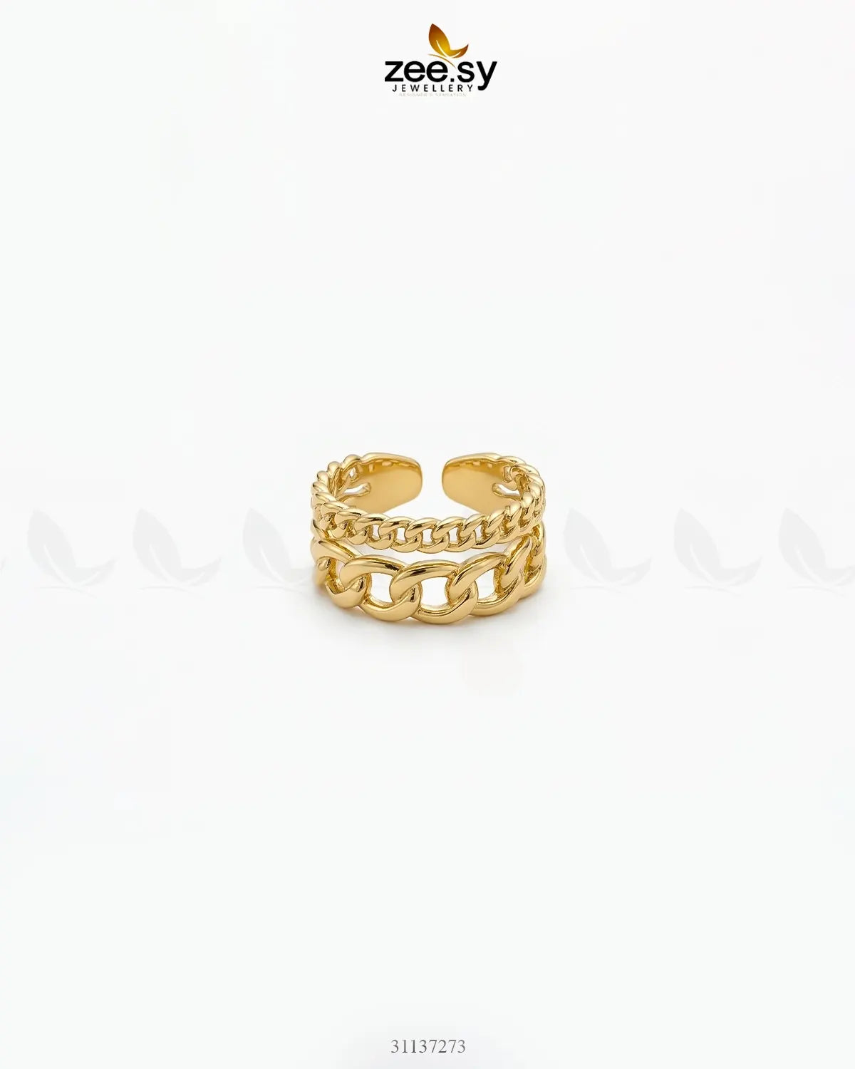 Radiant Morning Dew Gilded Ring