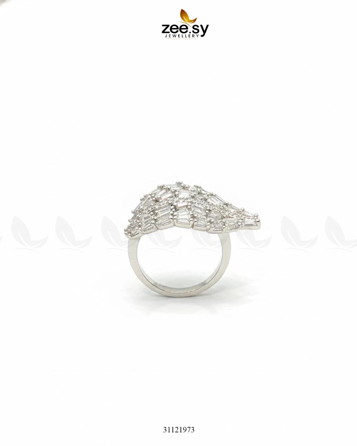 Radiant Sterling Cluster Ring - Zeesy Jewellery