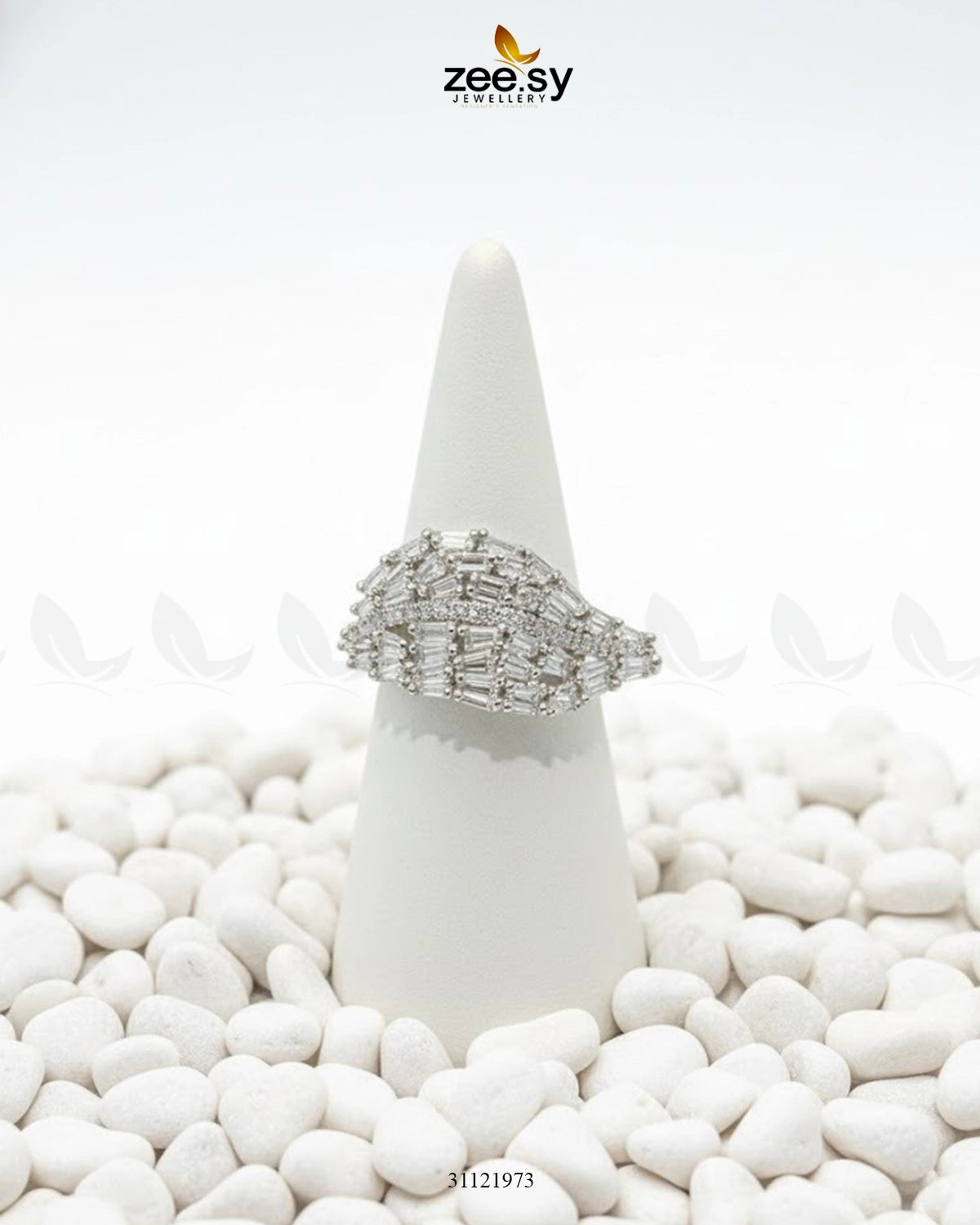 Radiant Sterling Cluster Ring - Zeesy Jewellery