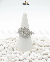 Radiant Sterling Cluster Ring - Zeesy Jewellery