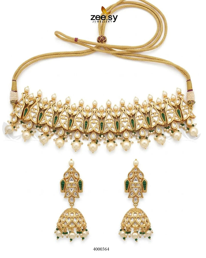 Ragini Sleek Pearl Necklace Set Necklace Sets - Zeesy Jewellery Pakistan | Premium Artificial & Imitation Jewellery