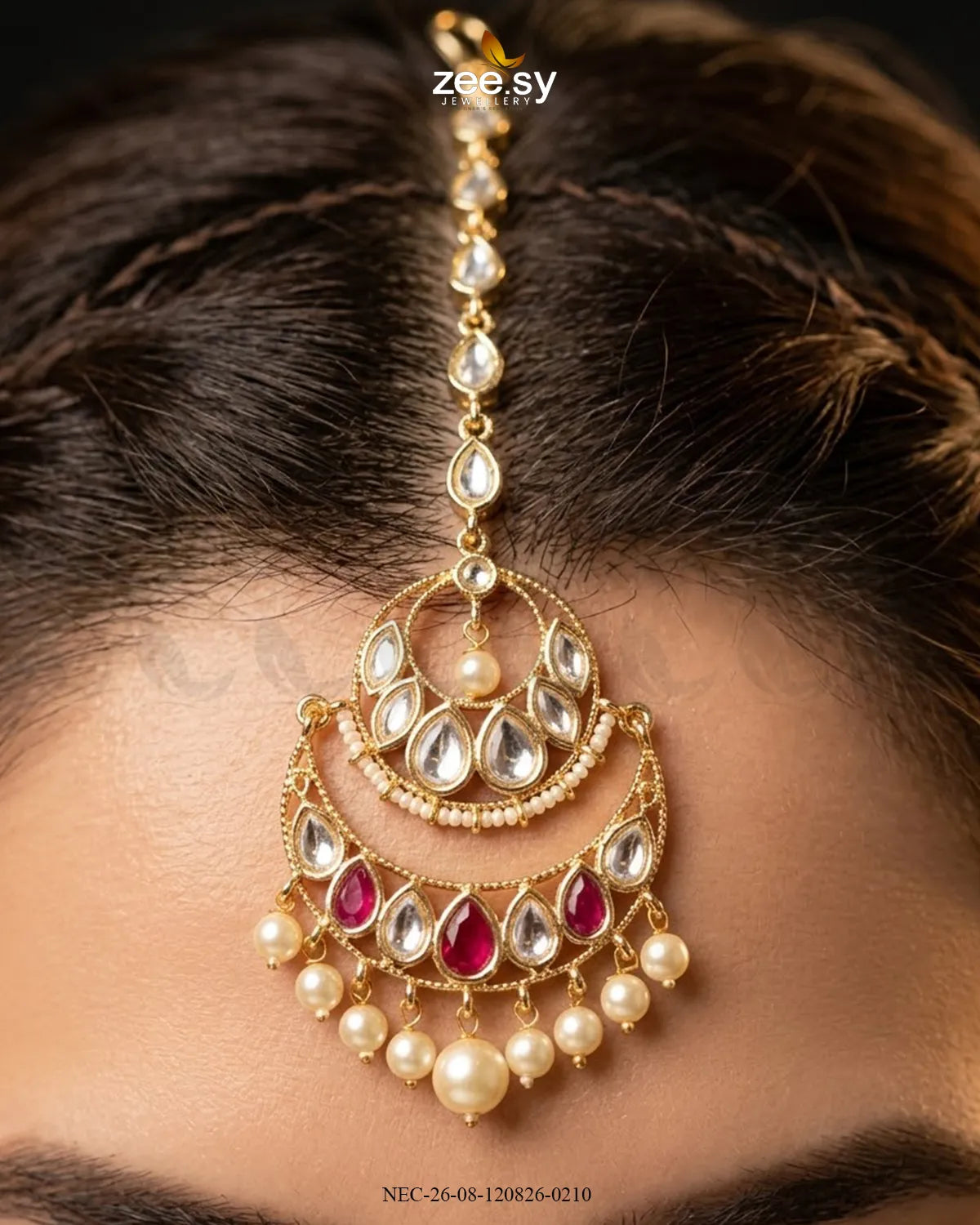 Refined Kundan Pearls Necklace Set