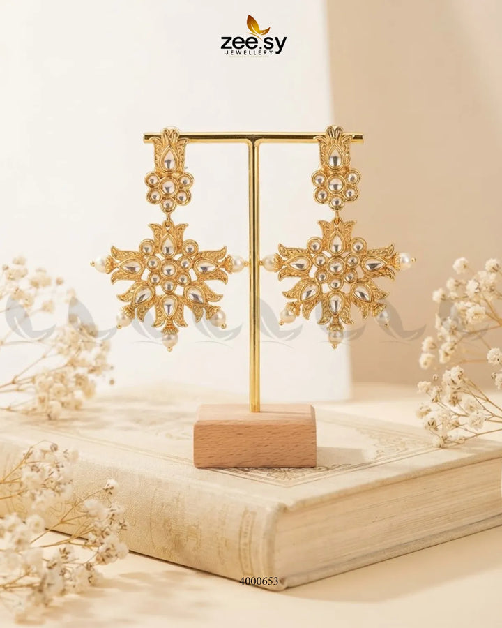 Regal Clear Drops Floral Earrings