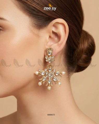 Regal Clear Drops Floral Earrings