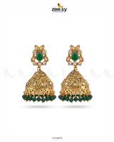 Regal Drop Stone Jhumka Earrings Earrings - Zeesy Jewellery Pakistan | Premium Artificial & Imitation Jewellery