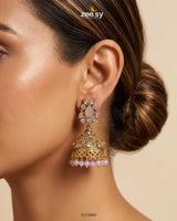 Regal Drop Stone Jhumka Earrings Earrings - Zeesy Jewellery Pakistan | Premium Artificial & Imitation Jewellery