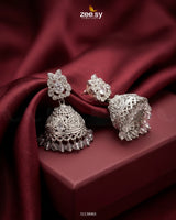 Regal Drop Stone Jhumka Earrings