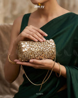 Regal Spark Floral Clutch Bag ACCESSORIES - Zeesy Jewellery Pakistan | Premium Artificial & Imitation Jewellery