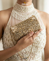 Regal Spark Floral Clutch Bag ACCESSORIES - Zeesy Jewellery Pakistan | Premium Artificial & Imitation Jewellery