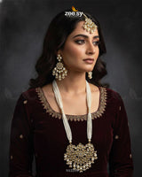Regal Kundan Malla Necklace Set - Zeesy Jewellery