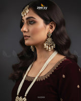 Regal Kundan Malla Necklace Set - Zeesy Jewellery