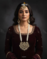 Regal Kundan Malla Necklace Set - Zeesy Jewellery