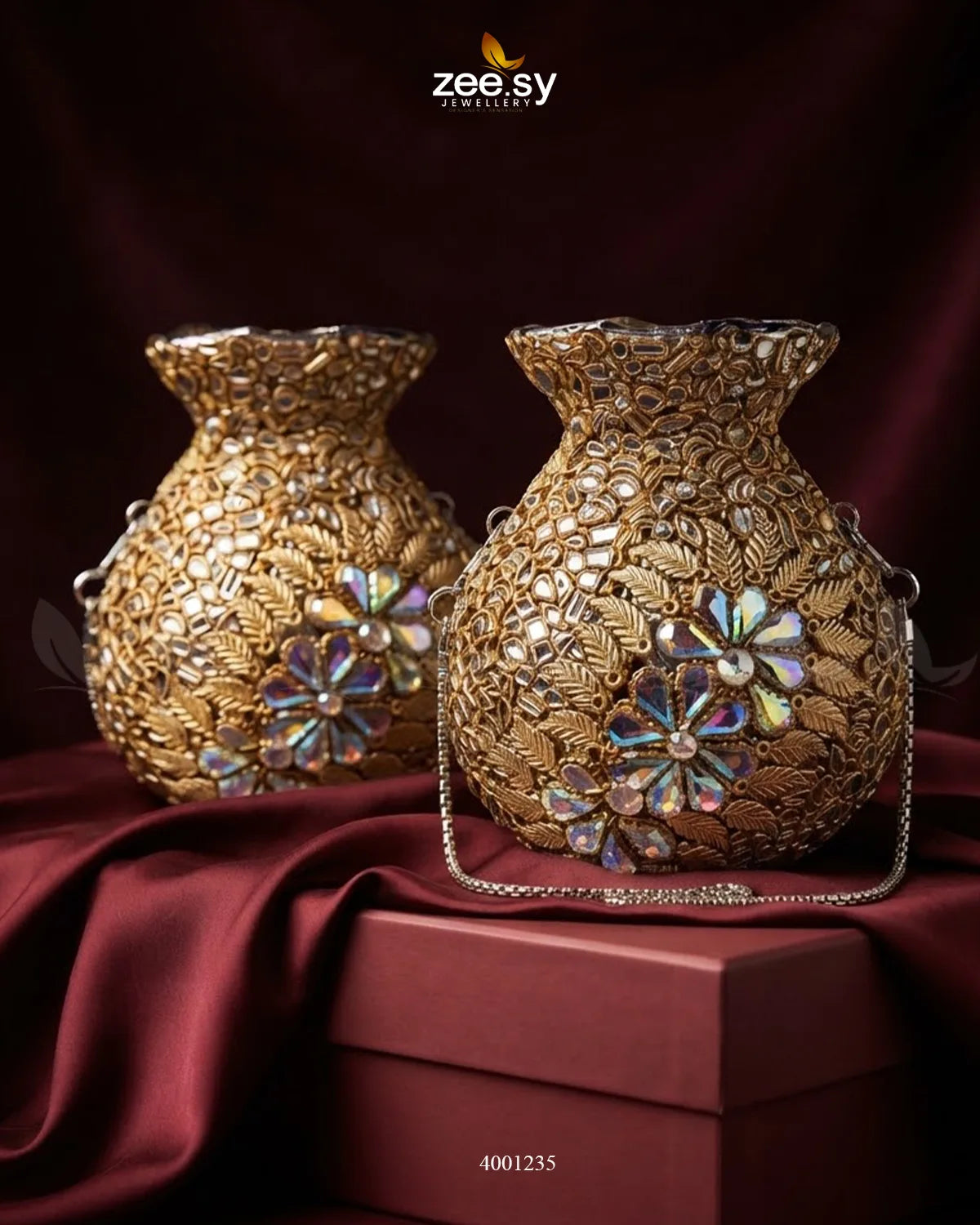 Regal Kundan Potli Clutch Bag