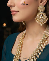 Rich Round Kundan Malla Set Malla Necklace - Zeesy Jewellery Pakistan | Premium Artificial & Imitation Jewellery