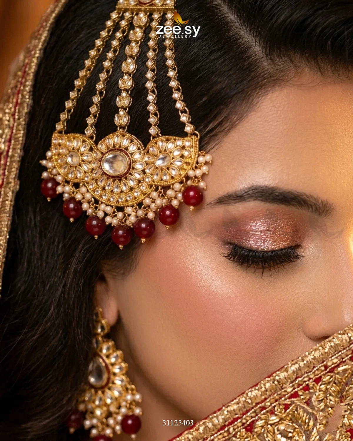 Rich Sentimental Motif Bridal Set Bridal Set - Zeesy Jewellery Pakistan | Premium Artificial & Imitation Jewellery
