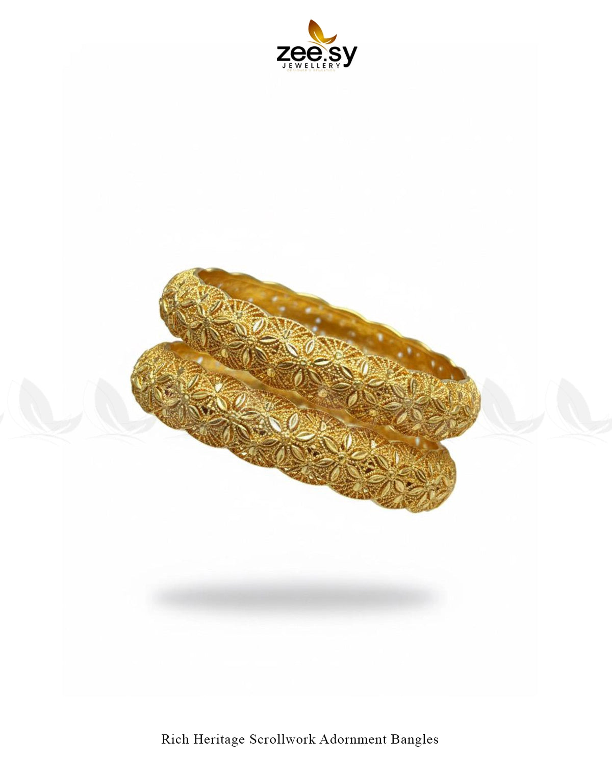 Rich Heritage Scrollwork Adornment Bangles - Zeesy Jewellery