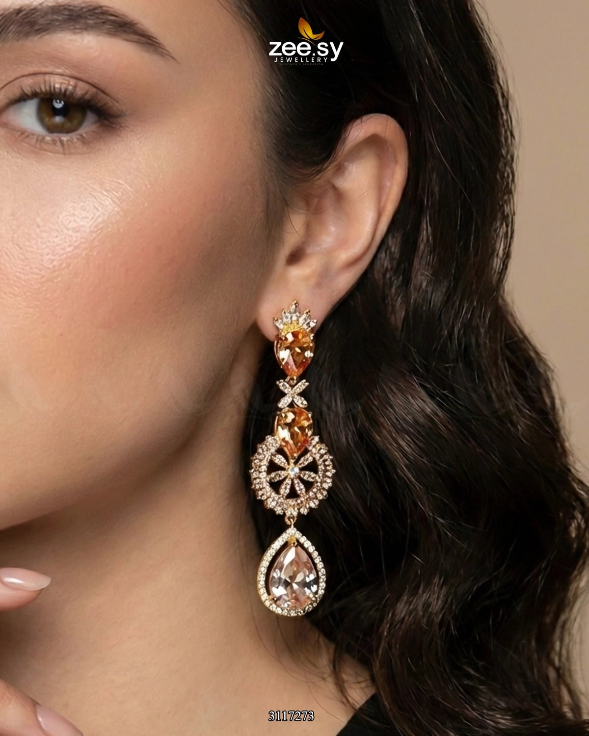 Rosabella Earrings Earrings - Zeesy Jewellery Pakistan | Premium Artificial & Imitation Jewellery