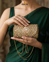 Roseate Crystal Bloom Clutch Bag ACCESSORIES - Zeesy Jewellery Pakistan | Premium Artificial & Imitation Jewellery
