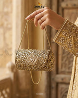 Roseate Crystal Bloom Clutch Bag ACCESSORIES - Zeesy Jewellery Pakistan | Premium Artificial & Imitation Jewellery
