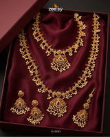 Roseate Teardrop Pearl Malla Set Malla Necklace - Zeesy Jewellery Pakistan | Premium Artificial & Imitation Jewellery