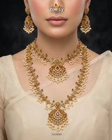 Roseate Teardrop Pearl Malla Set Malla Necklace - Zeesy Jewellery Pakistan | Premium Artificial & Imitation Jewellery