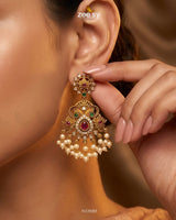 Roseate Teardrop Pearl Malla Set Malla Necklace - Zeesy Jewellery Pakistan | Premium Artificial & Imitation Jewellery