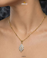 Rosette Cluster Ring Pendant Set