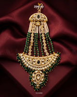 Roshan Pearl Kundan Jhumar Golden Green jhumar - Zeesy Jewellery Pakistan | Premium Artificial & Imitation Jewellery