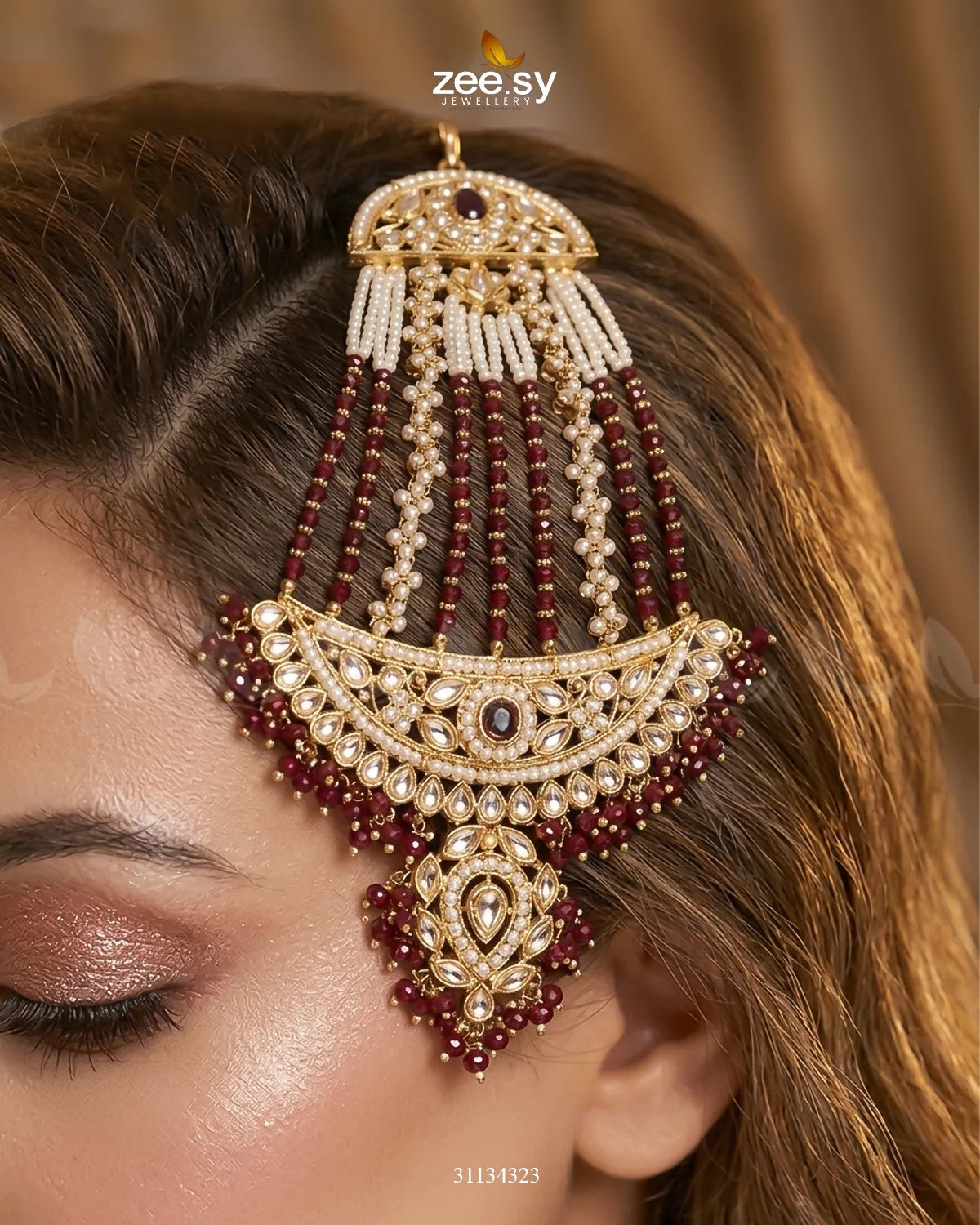 Roshan Pearl Kundan Jhumar jhumar - Zeesy Jewellery Pakistan | Premium Artificial & Imitation Jewellery