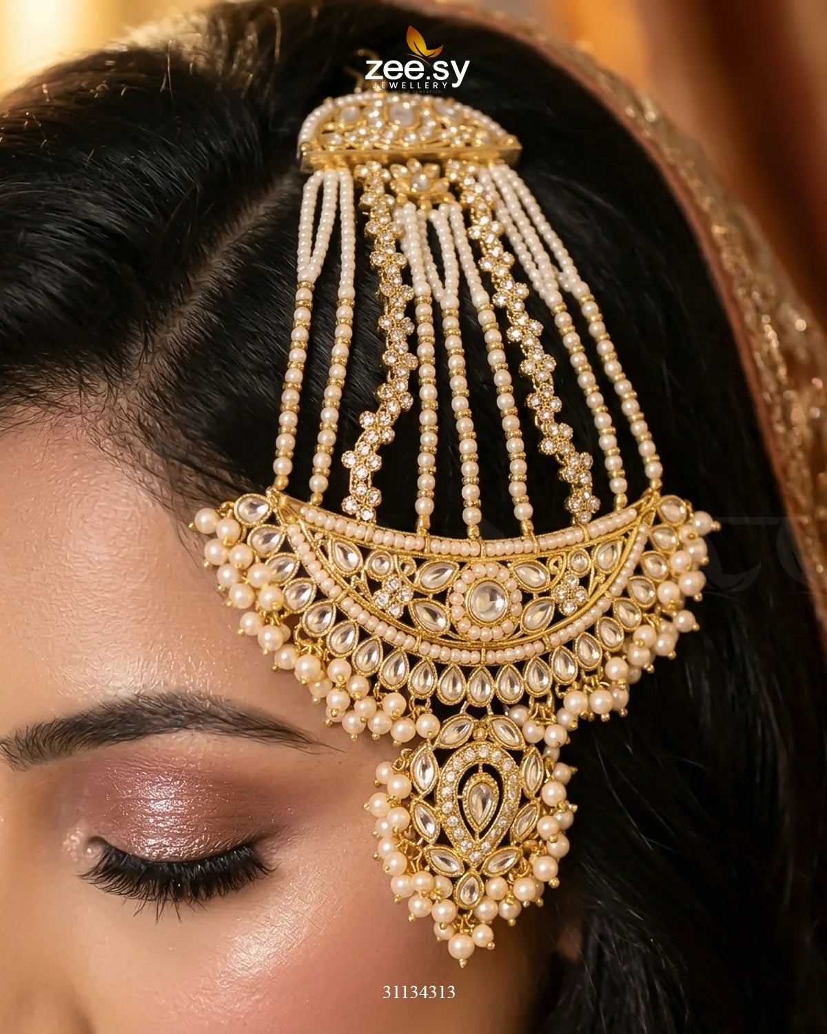 Roshan Pearl Kundan Jhumar jhumar - Zeesy Jewellery Pakistan | Premium Artificial & Imitation Jewellery