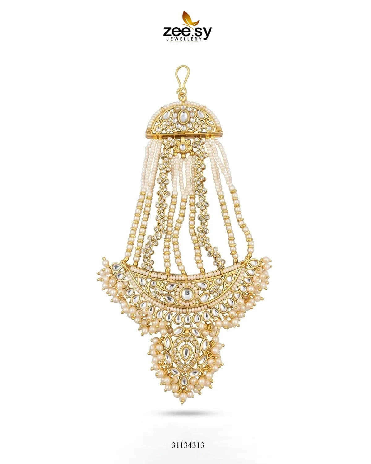 Roshan Pearl Kundan Jhumar jhumar - Zeesy Jewellery Pakistan | Premium Artificial & Imitation Jewellery