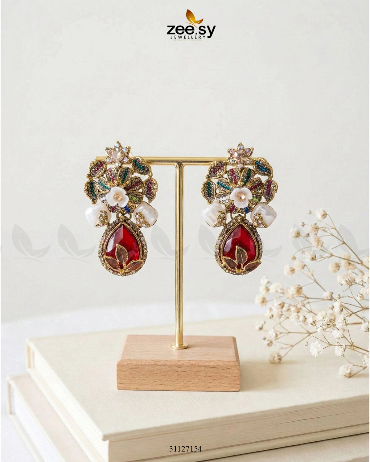 Roszir Pearl Drop Earrings - Zeesy Jewellery