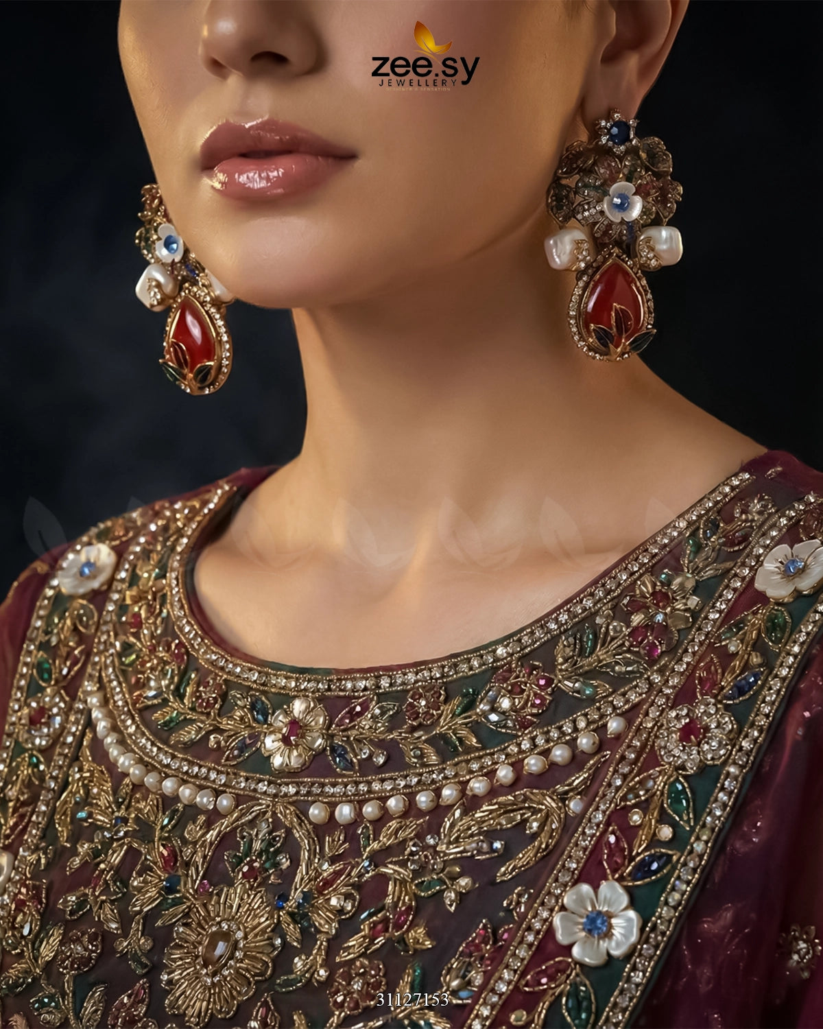 Roszir Pearl Drop Earrings - Zeesy Jewellery